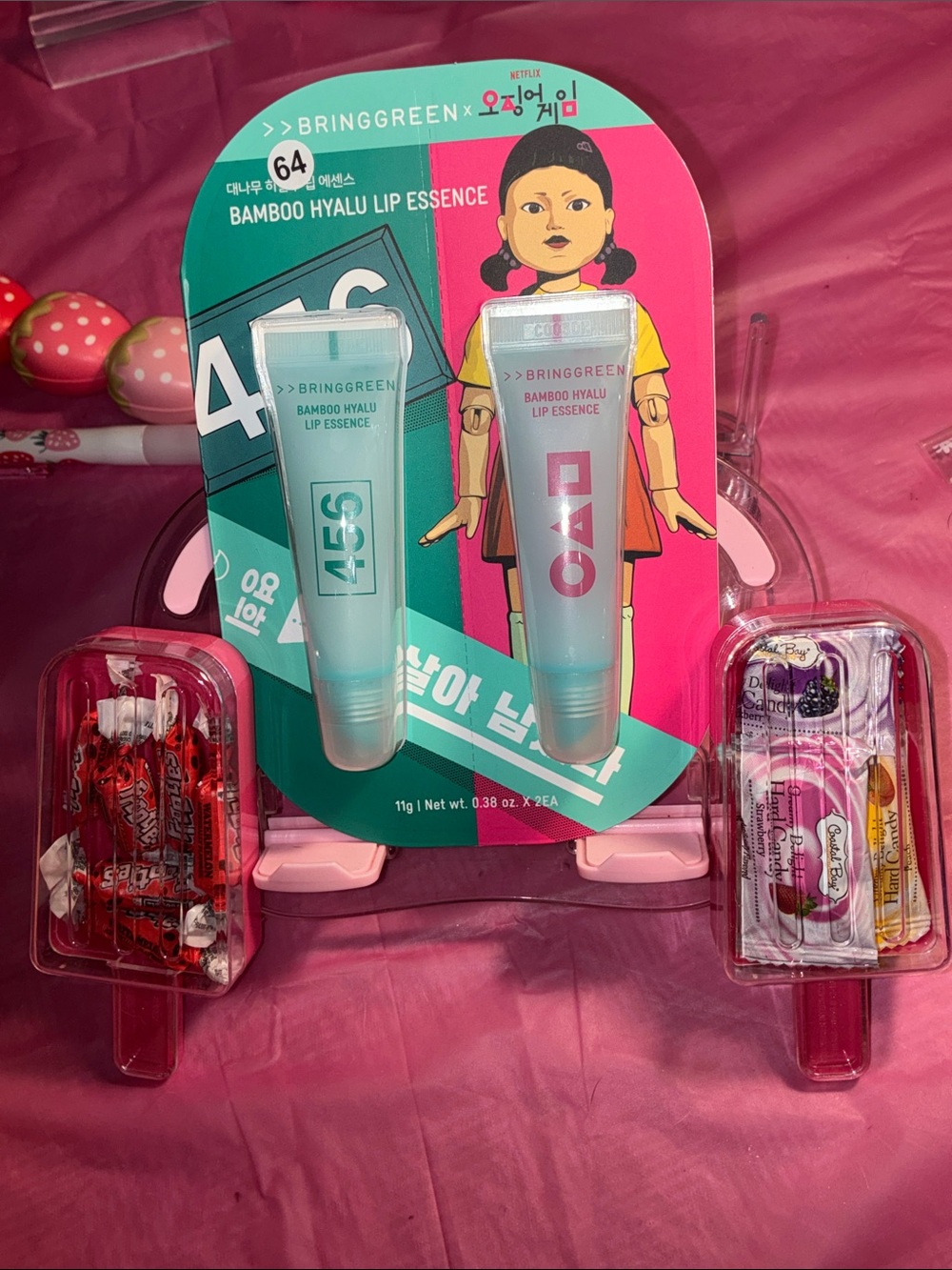 BringGreen Bamboo Hyalu Lip Essence Duo - Mint & Pink